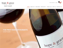 Tablet Screenshot of hopeandgracewines.com